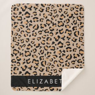 Cobertor Sherpa Impressão Leopardo, Manchas, Leopardo Marrom, Seu