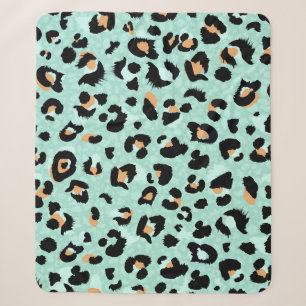 Cobertor Sherpa Impressão leopardo, padrão animal