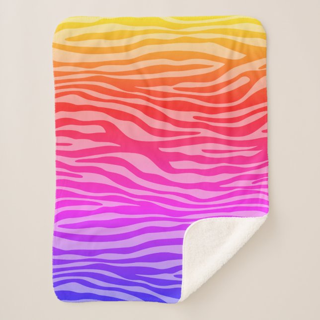 Cobertor Sherpa Impressão Zebra (Frente)