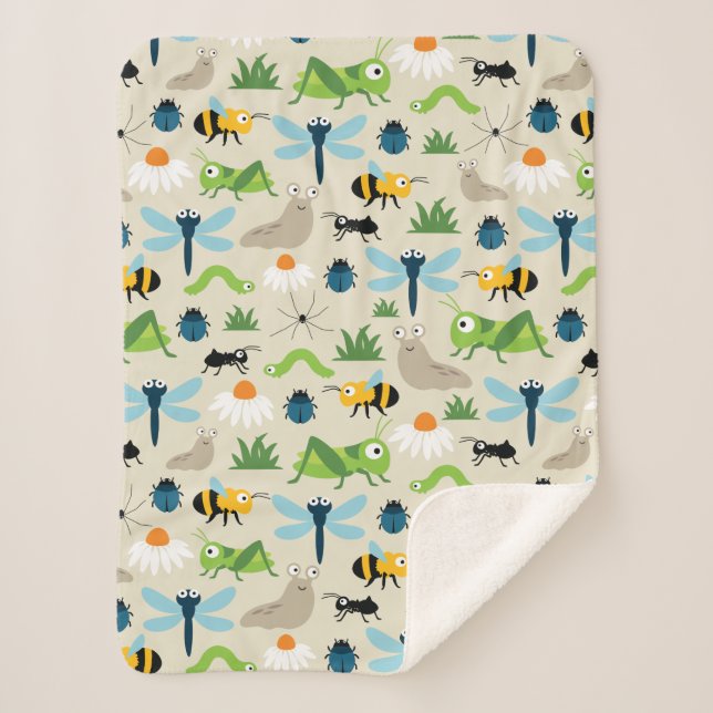 Cobertor Sherpa Insetos (Frente)