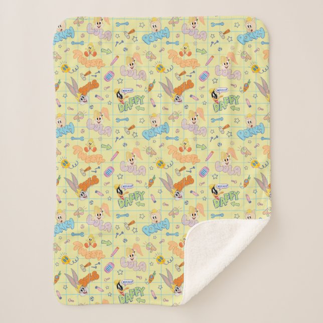 Cobertor Sherpa INSETOS BUNNY BUILDERS™| Padrão de Desenho de Cara (Frente)