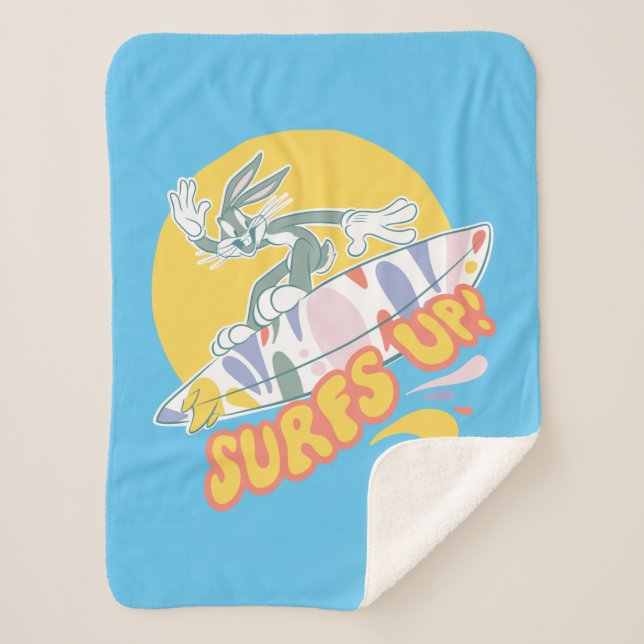 Cobertor Sherpa INSETOS BUNNY™ - Surfs Up! (Frente)