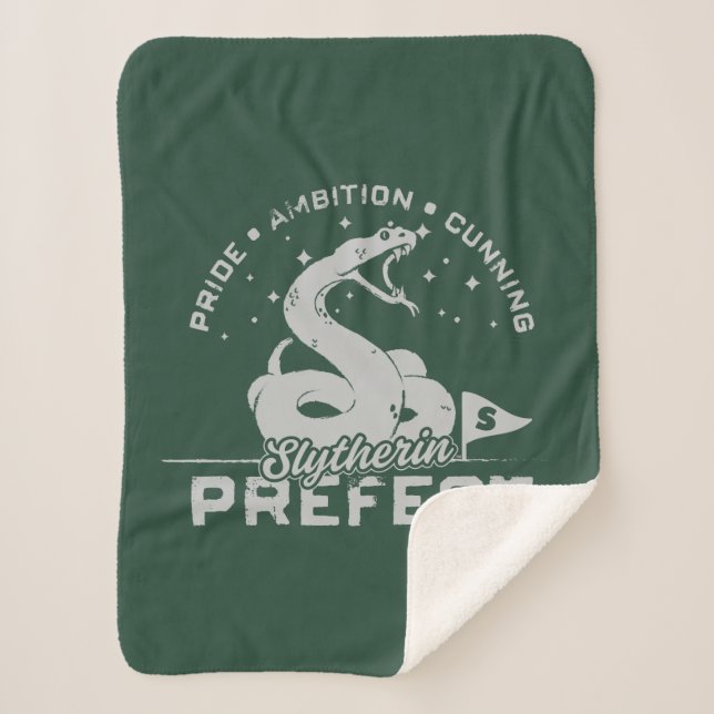 Cobertor Sherpa Insígnia de Prefeito de SLYTHERIN™ (Frente)