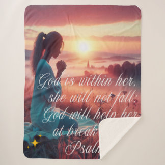 Cobertor Sherpa 'Inspiração de fé' Sherpa Blanket