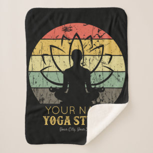 Cobertor Sherpa Instrutor de Malhação do Yoga Studio Personaliza