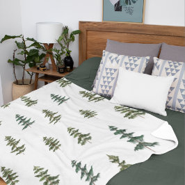Cobertor Sherpa Inverno da Moda | Padrão de Árvore de Natal