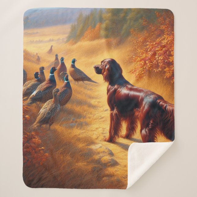 Cobertor Sherpa Irish Setter (Frente)