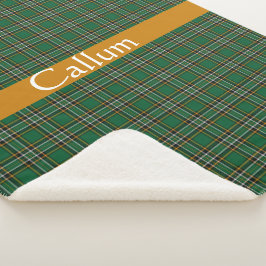 Cobertor Sherpa Irlandês Nacional Tartan Personalizado