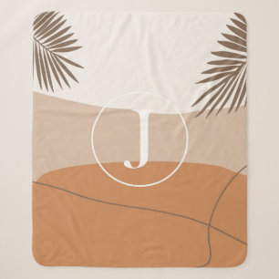 Cobertor Sherpa J - Monograma Inicial - Letra J Design abstrato