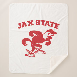 Cobertor Sherpa Jacksonville State University JAX State Gamecocks