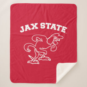 Cobertor Sherpa Jacksonville State University JAX State Gamecocks
