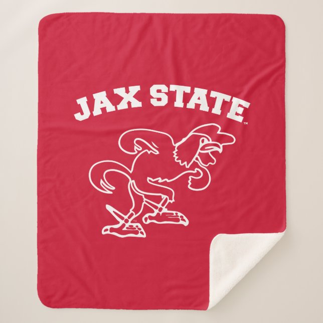 Cobertor Sherpa Jacksonville State University JAX State Gamecocks (Frente)