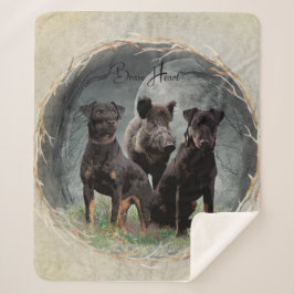 Cobertor Sherpa Jagdterrier, brava tapeçaria cardíaca poster acríl