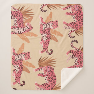Cobertor Sherpa Jaguar Rosa: Vintage Bonita Sem Olho