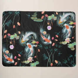 Cobertor Sherpa Jardim d'água japonês Sherpa Blanket