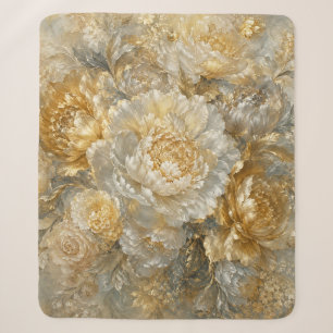 Cobertor Sherpa Jardim de Marfim Dourado