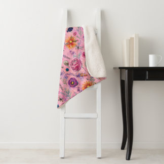Cobertor Sherpa Jardim Florido Caprichoso