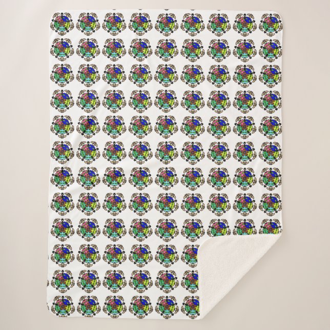 Cobertor Sherpa Jardim Zen Verde (Frente)