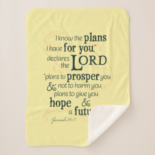 Cobertor Sherpa Jeremiah 29:11 Eu sei os planos que tenho para voc