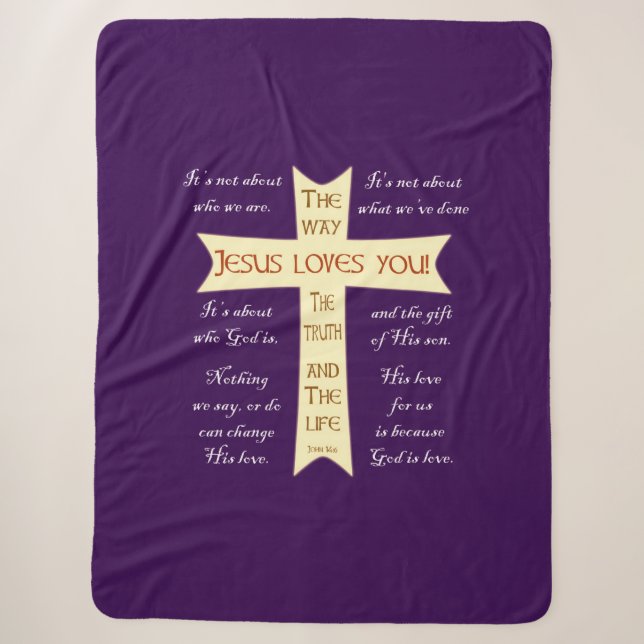 Cobertor Sherpa Jesus Sherpa Blanket - Puro (Frente)