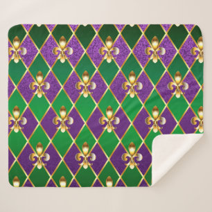 Cobertor Sherpa Jewelry Background Mardi Gras
