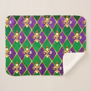Cobertor Sherpa Jewelry Background Mardi Gras