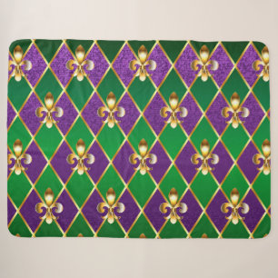 Cobertor Sherpa Jewelry Background Mardi Gras