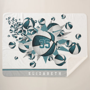 Cobertor Sherpa jogada de basquete de estrela esportiva de teatros