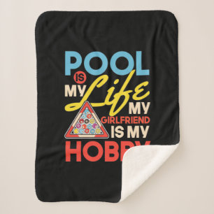 Cobertor Sherpa Jogador de Bilhar Piscina Billiard É Minha Vida