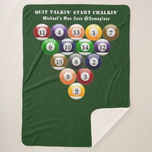 Cobertor Sherpa Jogo da piscina das bolas de bilhar 8-Ball da