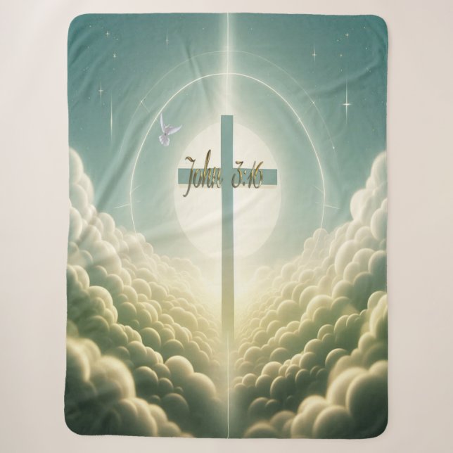 Cobertor Sherpa John 3:16 (Frente)