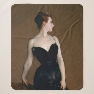 Cobertor Sherpa John Singer Sargent Retrato de Madame X Mal-humora
