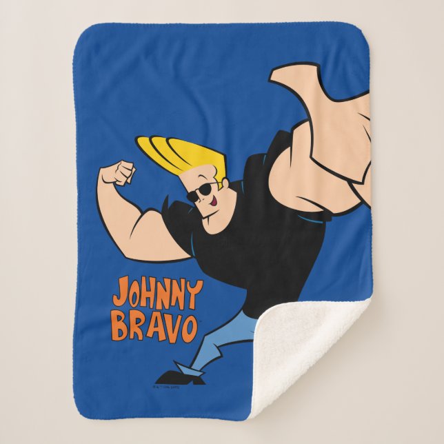 Cobertor Sherpa Johnny Bravo Iconic Pose (Frente)