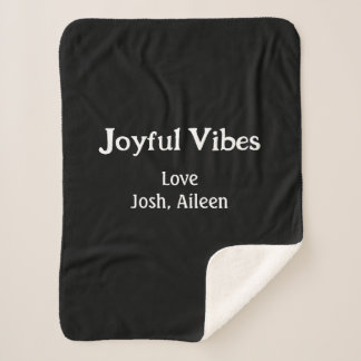 Cobertor Sherpa Joyful Vibes green Christmas holidays love family