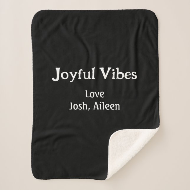 Cobertor Sherpa Joyful Vibes green Christmas holidays love family (Frente)