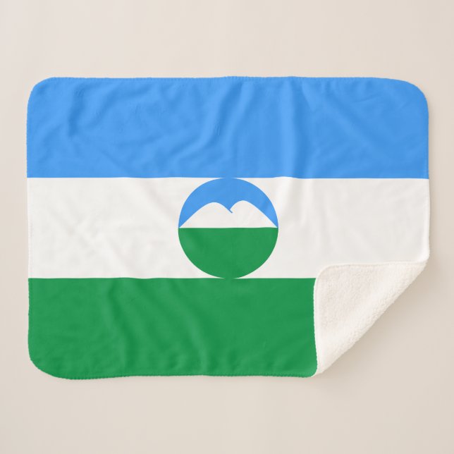 Cobertor Sherpa Kabardino Balkaria Flag (Frente (Horizontal))
