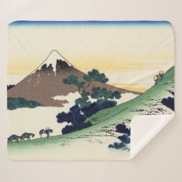 Cobertor Sherpa Katsushika Hokusai. O Inume Pass no Kai Provinc