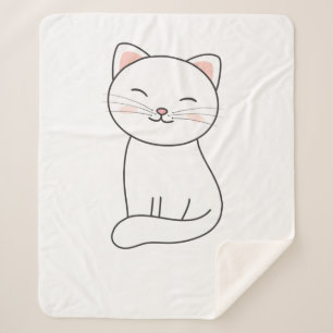 Cobertor Sherpa Kawaii Cat Cute Manga Anime Cats