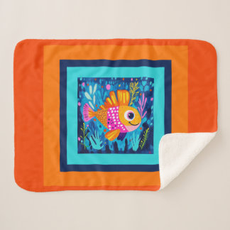 Cobertor Sherpa Kids Colorful Fish