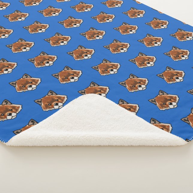 Cobertor Sherpa KiniArt Cute Fox (3/4)