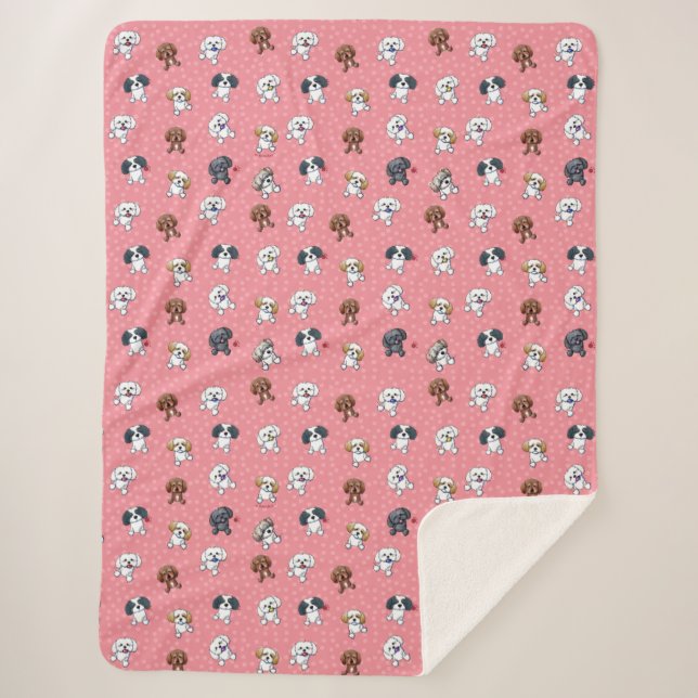 Cobertor Sherpa KiniArt Shih Tzu (Frente)