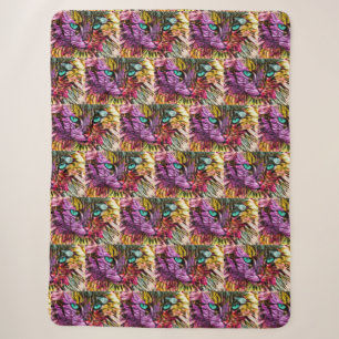 Cobertor Sherpa Kitten Artsy Design