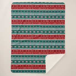 Cobertor Sherpa Knit Tradicional de Suéter de Natal Feio 11