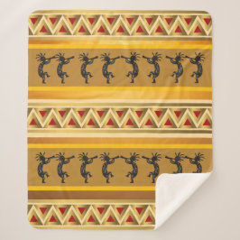 Cobertor Sherpa Kokopelli Southwestern Blanket