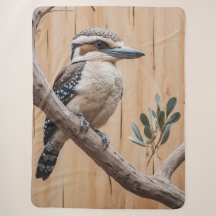 Cobertor Sherpa Kookaburra australiano em uma Arte da Vida Selvage