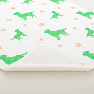 Cobertor Sherpa Labrador Blanket - Presente Verde Pastel Mínimo