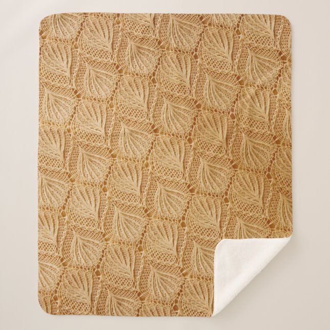 Cobertor Sherpa lace fabric textures (Frente)