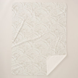Cobertor Sherpa Lace Falsa Branco Creme