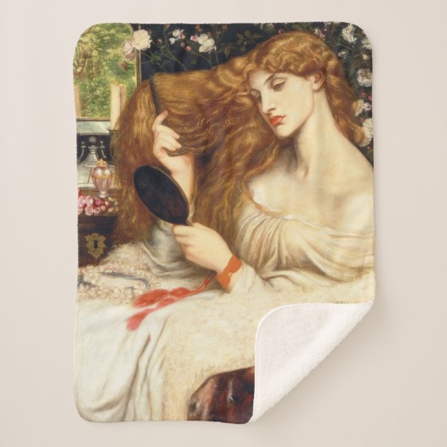 Cobertor Sherpa Lady Lilith (Beleza Impressionante com Cabelo Verm (Frente)