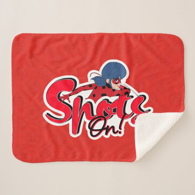 Cobertor Sherpa Ladybug Miraculoso | Pontos em (Frente (Horizontal))